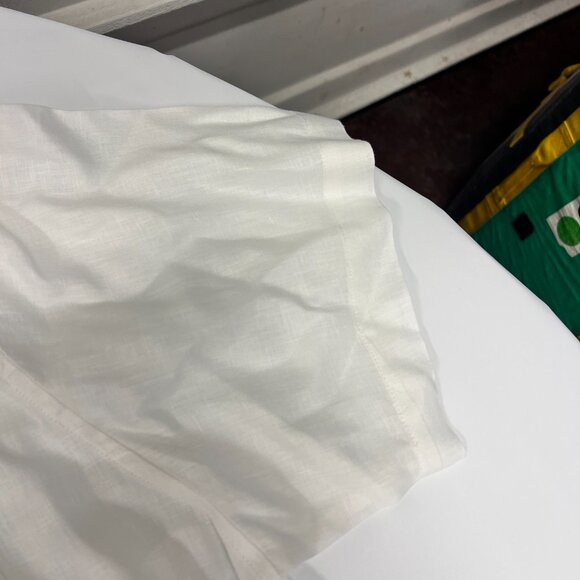 Pronto Uomo Men's 2XL 100% Linen Shirt‎ White Button up Short Sleeve - Picture 4 of 8